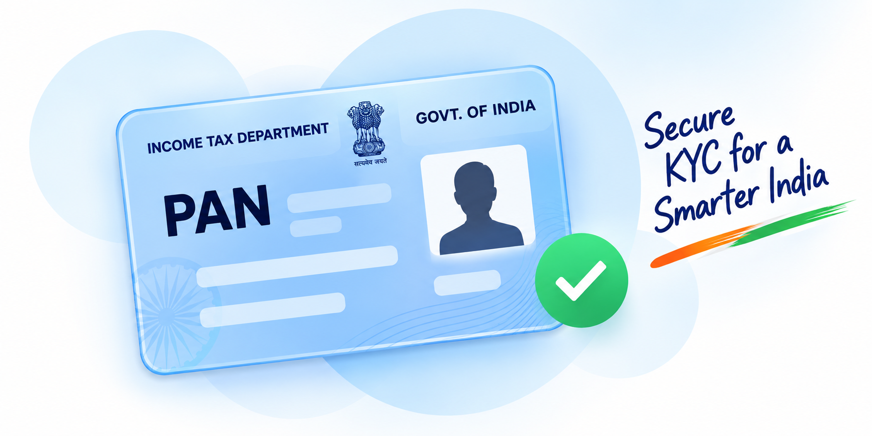 PAN card verification illustration — Secure KYC for a Smarter India